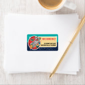 宇宙エイジサンタクリスマスカード住所 シール (インサイチュ)