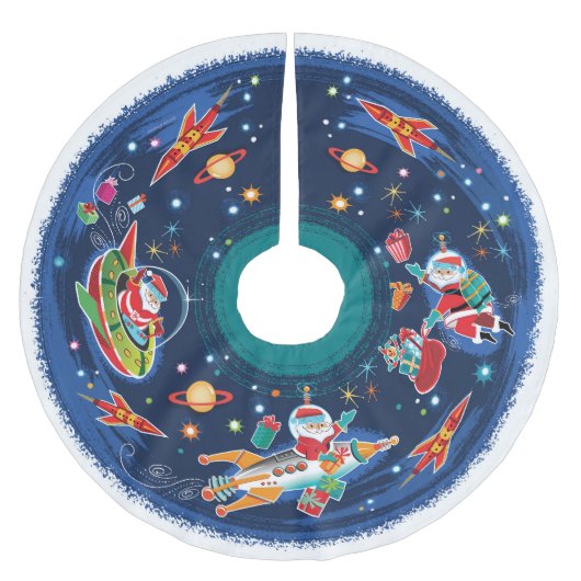 宇宙エイジサンタ ブラッシュドポリエステルツリースカート (正面)