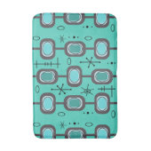 宇宙エイジジオメトリックアートアクアマリン バスマット (正面縦)