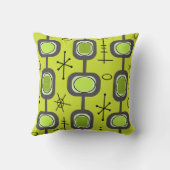 宇宙エイジジオメトリックアートチャートルーズグリーン クッション (裏面)
