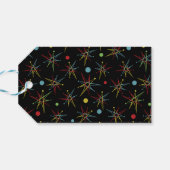 宇宙エイジ原子レトロドットカスタムカラー ギフトタグ (裏面横)