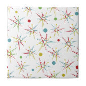 宇宙エイジ原子レトロドットカスタムカラー タイル (正面)