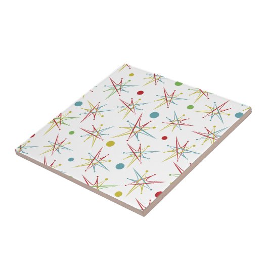 宇宙エイジ原子レトロドットカスタムカラー タイル (側面)