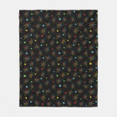 宇宙エイジ原子レトロドットカスタムカラー フリースブランケット (正面)