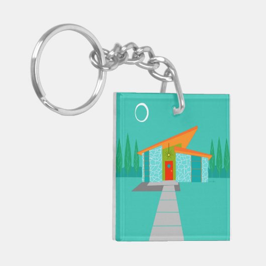 宇宙エイジ漫画アクリルキーチェーン キーホルダー (正面左)