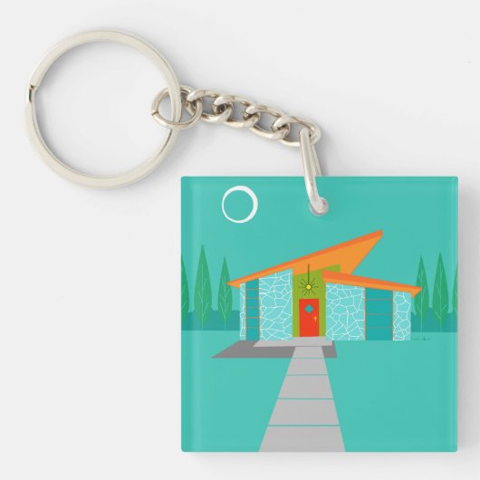 宇宙エイジ漫画アクリルキーチェーン キーホルダー (正面)