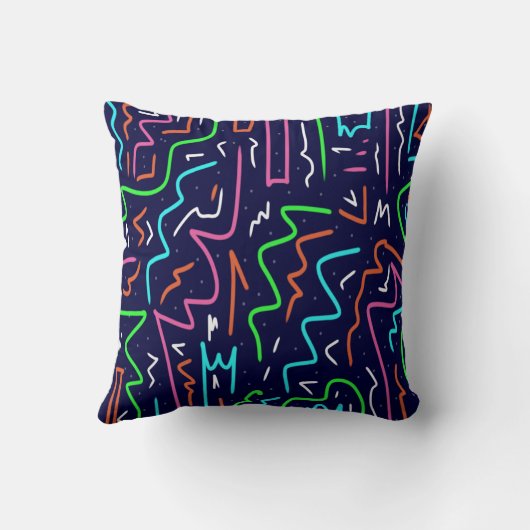 宇宙エイジ迷路抽象芸術プリント クッション (裏面)
