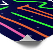 宇宙エイジ迷路抽象芸術プリント ポスター (角)