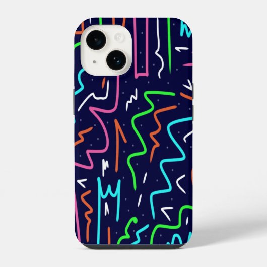 宇宙エイジ迷路抽象芸術プリント iPhoneケース (裏面)