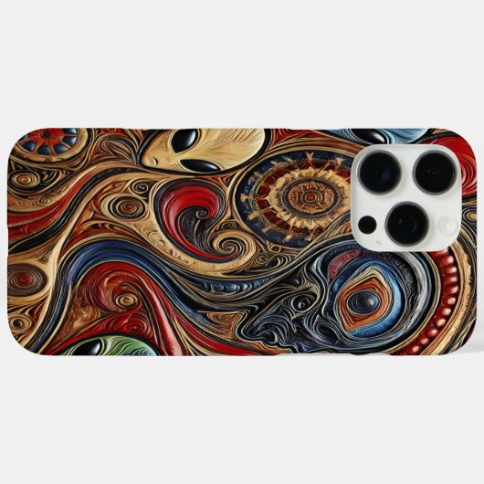 宇宙エイリアンでのミステリアス鮮やかな出会い Case-Mate iPhoneケース (裏面 (横))