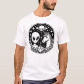 宇宙エイリアンとユニコーン Tシャツ (正面)