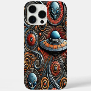 宇宙エイリアンの神秘的なカラフルデザイン iPhone 16 PRO MAXケース