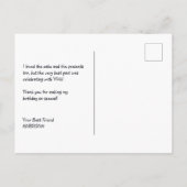 宇宙エイリアンをテーマにした子どもたちに感謝はがき ポストカード (裏面)