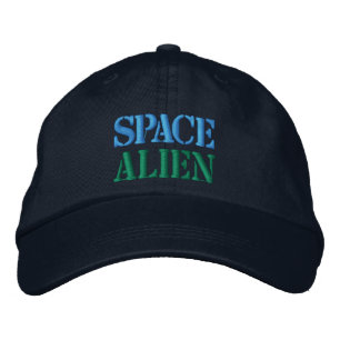 宇宙エイリアンキャップ 刺繍入りキャップ