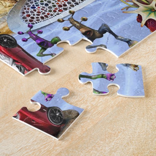 宇宙エイリアンジグソーパズル惑星キッズガールギフト ジグソーパズル (側面)