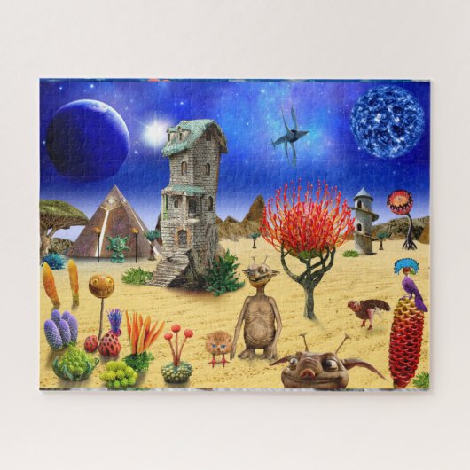 宇宙エイリアンジグソーパズル惑星キッズボーイズギフト ジグソーパズル (横)