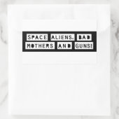 宇宙エイリアンバッド・マザーズ・アンド・ガン!シール 長方形シール (バッグ)