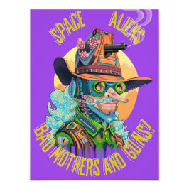 宇宙エイリアンバッド・マザーズ・アンド・ガン！ポスター フォトプリント           