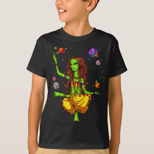 宇宙エイリアンヒッパイヨガ禅サイケデリック瞑想 Tシャツ