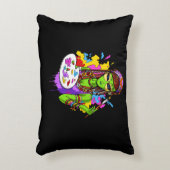 宇宙エイリアンヒッピー絵画ズアーティスト アクセントクッション (正面(垂直))