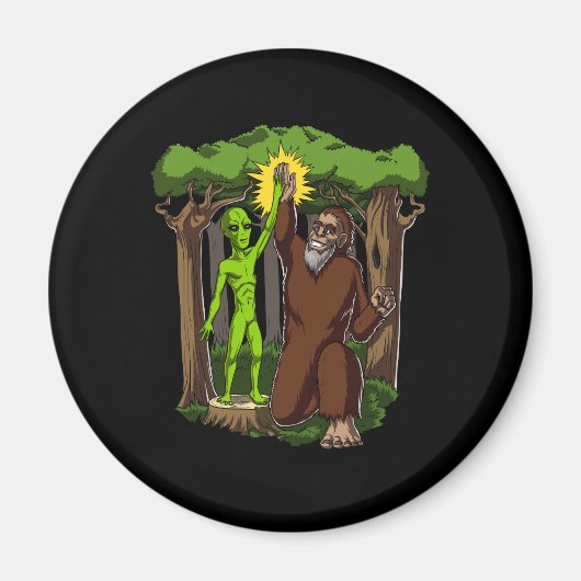 宇宙エイリアンビッグフットの謎の陰謀説 マグネット (正面)