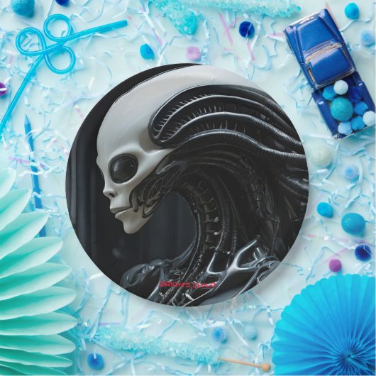 宇宙エイリアンプロファイル ペーパープレート (パーティー)