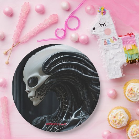 宇宙エイリアンプロファイル ペーパープレート (パーティー)