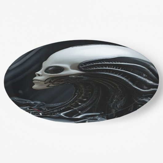 宇宙エイリアンプロファイル ペーパープレート (アングル)