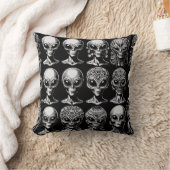 宇宙エイリアンヘッズ地上Sci Fi クッション (ブランケット)