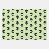 宇宙エイリアンラッピング紙フラットシートセット3 ラッピングペーパーシート (正面2)