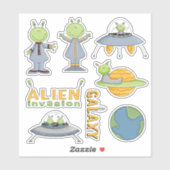 宇宙エイリアン侵入シール シール (シート)