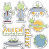 宇宙エイリアン侵入シール シール (正面)
