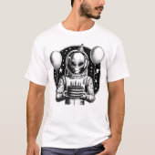 宇宙エイリアン保持お誕生日ケーキ Tシャツ (正面)