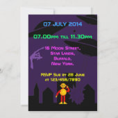 宇宙エイリアン子供の誕生日パーティー 招待状 (裏面)