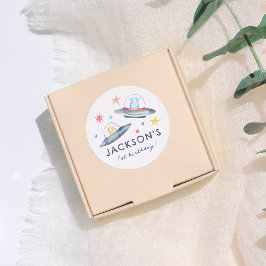 宇宙エイリアン惑星と開始1st誕生日パーティー ラウンドシール