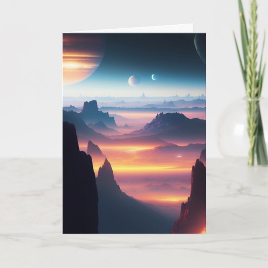 宇宙エイリアン惑星SF カード (正面)