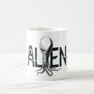 宇宙エイリアン文字 コーヒーマグカップ