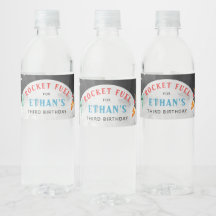 宇宙エイリアン誕生日ウォーターボトルラベル