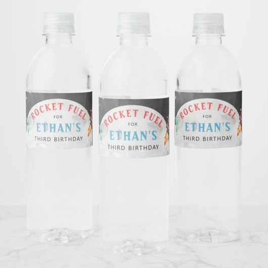 宇宙エイリアン誕生日ウォーターボトルラベル ペットボトルラベル (ボトル)