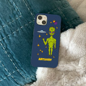宇宙エイリアン飛んでいるソーサパーソナライズされたー Case-Mate iPhoneケース