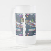 宇宙エイリアン飲料バーufo フロストグラスビールジョッキ (正面左)