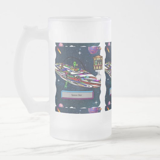 宇宙エイリアン飲料バーufo フロストグラスビールジョッキ (左)