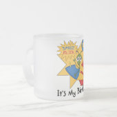 宇宙エイリアン4th誕生日Tシャツとギフト フロストグラスマグカップ (正面左)