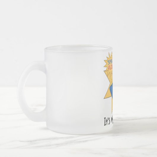 宇宙エイリアン4th誕生日Tシャツとギフト フロストグラスマグカップ (左)