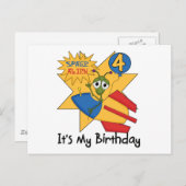 宇宙エイリアン4th誕生日Tシャツとギフト ポストカード (正面/裏面)