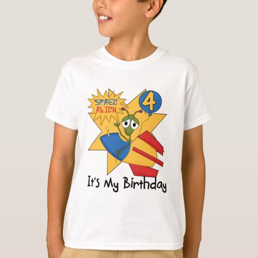 宇宙エイリアン4th誕生日Tシャツとギフト Tシャツ (正面)
