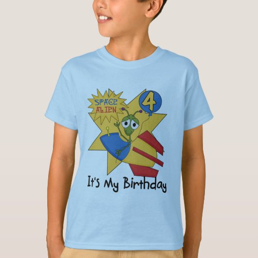 宇宙エイリアン4th誕生日Tシャツとギフト Tシャツ (正面)