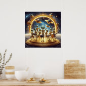 宇宙エイリアン8マンバンド、ミュージカル楽器01 ポスター (キッチン)