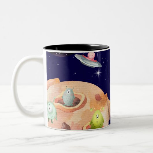 宇宙エイリアン ツートーンマグカップ (左)