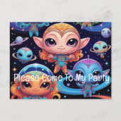 宇宙エイリアン&フレンド インビテーションポストカード (正面)